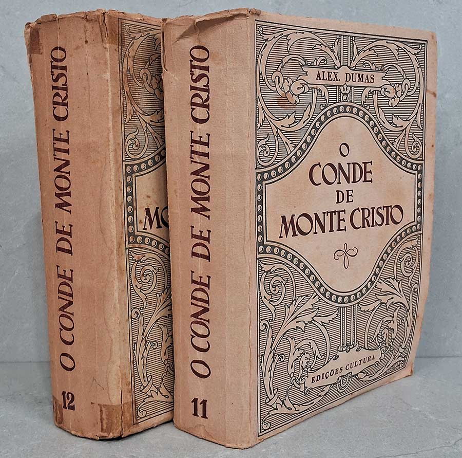 O Conde de Monte Cristo. Obra completa em 2 livros.   Autor: Alexandre Dumas.  Livros Usados.  Editora: Edições Cultura. 