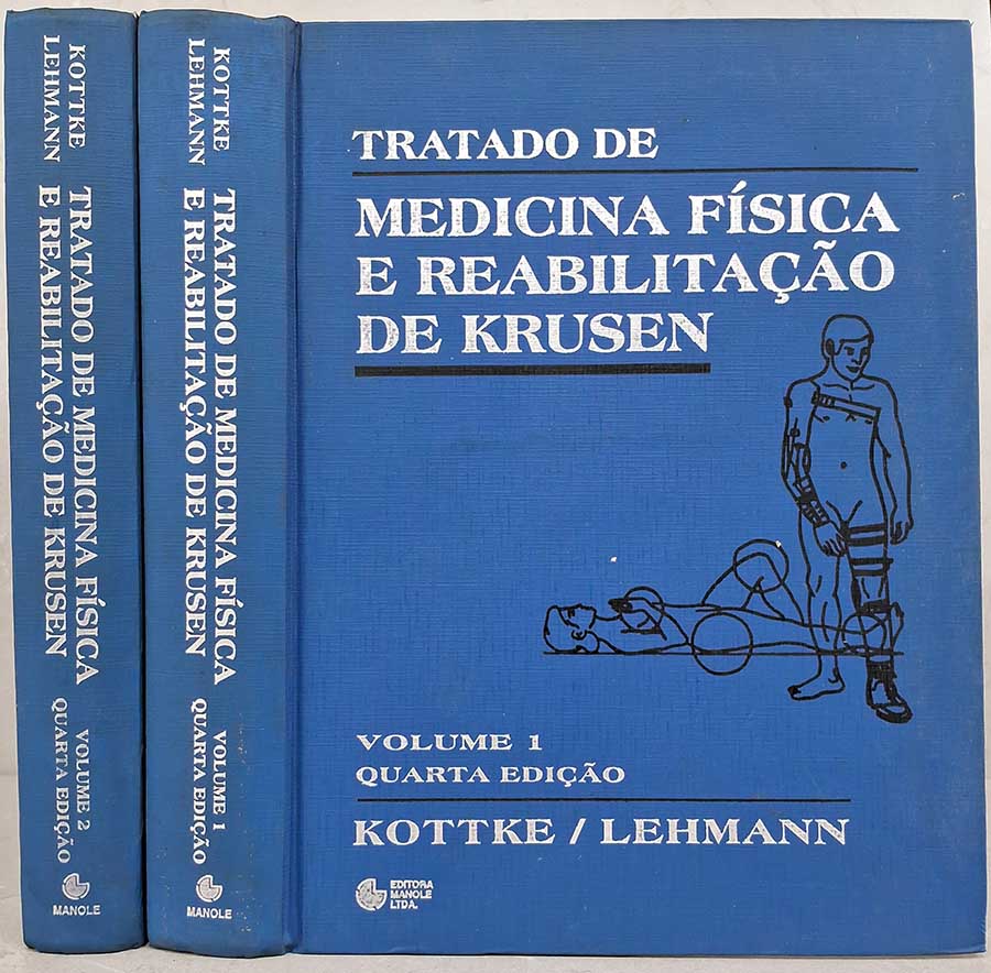 Tratado de Medicina Física e Reabilitação de Krusen em 2 Volumes. Quarta Edição.  Autores: Frederic Kottke; Justus F. Lehmann.  Livros usados/seminovos.   Editora: Manole. 