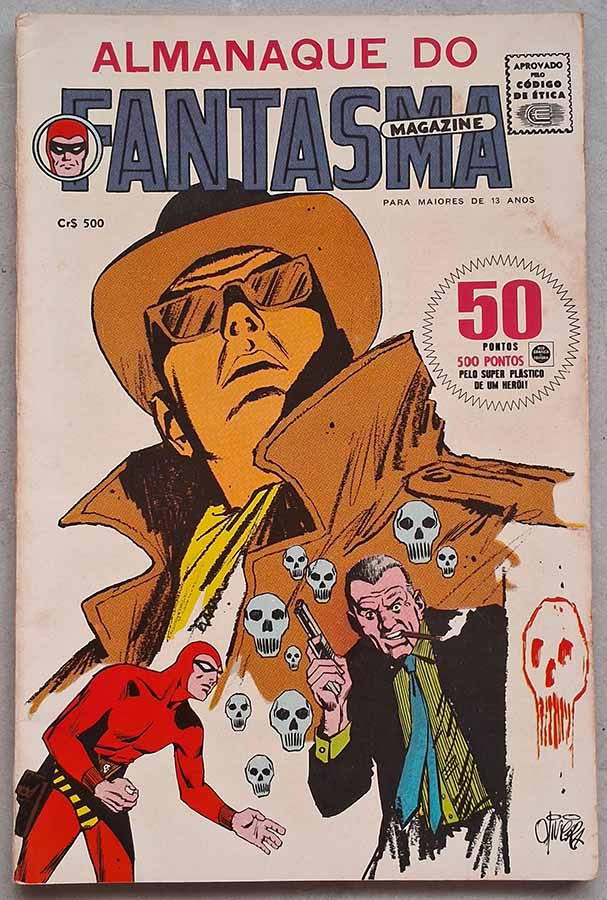 Almanaque do Fantasma 1967. Em A Cidade dos Bandidos.  Gibis antigos originais. Almanaques e edições especiais. Revistas em quadrinhos anos 60.  Editora: RGE - Rio Gráfica Editora. 