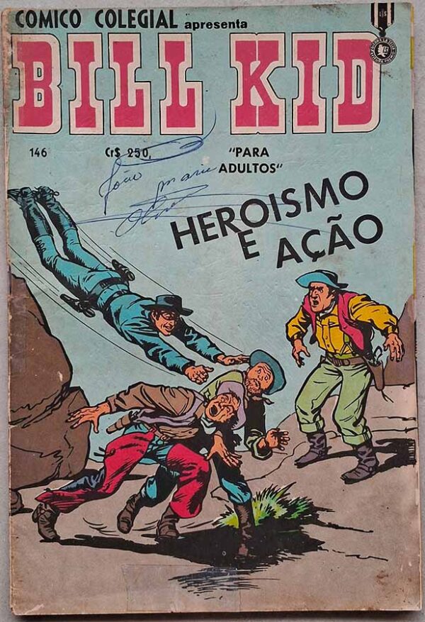 Cômico Colegial Número 222. Com Bill Kid #146.  Gibis antigos originais. Revistas em quadrinhos anos 60.  Editora: La Selva.  Edição: Abril/1967. 