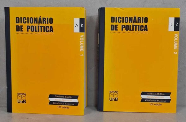 Dicionário de Política: Obra completa com os volumes 1 e 2.  Autor: Norberto Bobbio; Nicola Matteucci; Gianfranco Pasquino.  Livros Usados.  Editora: da UnB. 