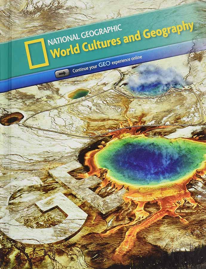 National Geographic World Cultures and Geography.   Autores: Peggy Altoff , Mark H Bockenhauer, Andrew J Milson, David W Moore, Janet Smith.   Livros Seminovos/Usados.  Editora: Cencage.