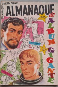 Almanaque de Álbum Gigante 1955. A Caravana do Oeste e outras histórias.  Gibis antigos originais. Almanaques e edições especiais. Revistas em quadrinhos anos 50.  Editora: EBAL. 