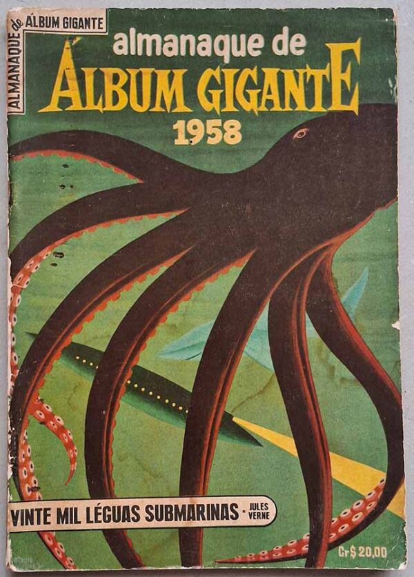 Almanaque Álbum Gigante 1958.  Gibis antigos originais. Almanaques e edições especiais. Revistas em quadrinhos anos 50.  Editora: EBAL. 