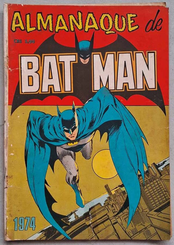 Almanaque de Batman 1974.  Gibis antigos originais. Almanaques e edições especiais. Revistas em quadrinhos anos 70.  Editora: EBAL. 