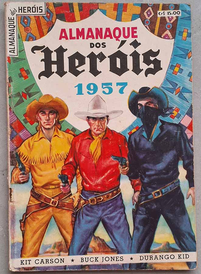 Almanaque dos Heróis Ano 1957.  Gibis antigos originais. Almanaques e edições especiais. Revistas em quadrinhos anos 50.  Editora: EBAL.  Ano de Edição: 1957. 