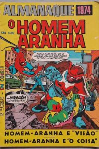 Almanaque O Homem Aranha 1974.  Gibis antigos originais. Almanaques e edições especiais. Revistas em quadrinhos anos 70.  Editora: EBAL. 