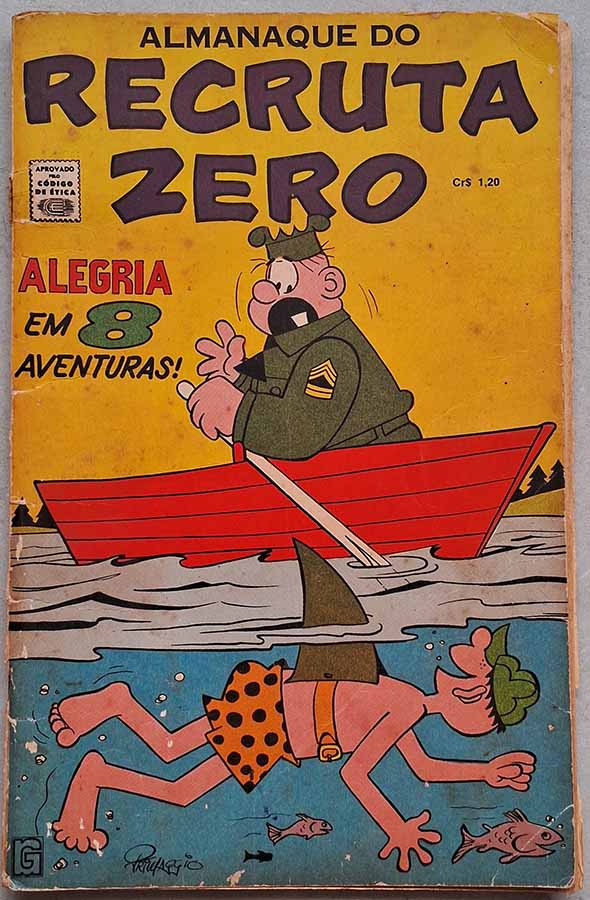 Almanaque do Recruta Zero Dezembro/1970. Quartel, Doce Quartel e outras histórias.  Gibis antigos originais. Almanaques e edições especiais. Revistas em quadrinhos anos 70.  Editora: RGE - Rio Gráfica Editora. 