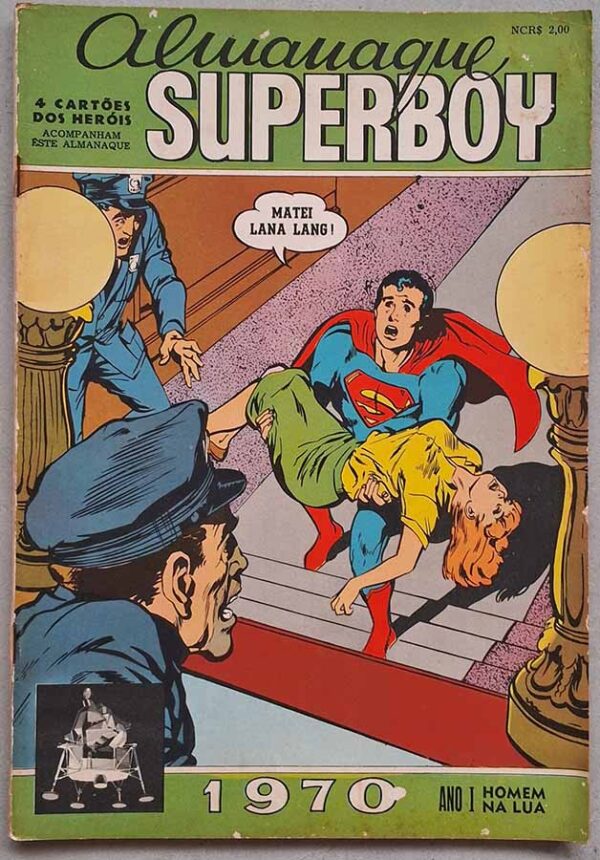 Almanaque Superboy 1970.  Gibis antigos originais. Almanaques e edições especiais. Revistas em quadrinhos anos 70.  Editora: EBAL. 