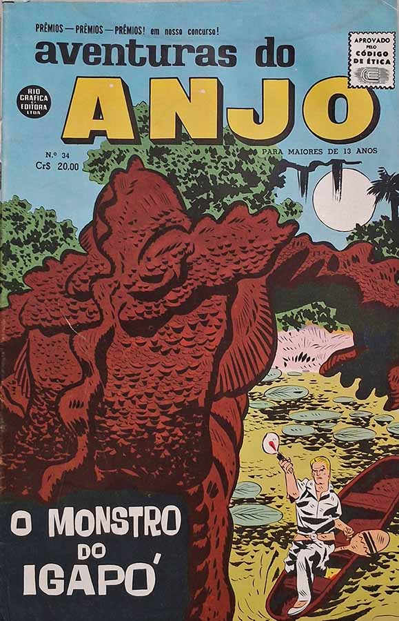 Aventuras do Anjo Nº 34.  Gibis antigos originais. Revistas em quadrinhos anos 50.  Editora: RGE / Rio Gráfica Editora.  Edição: Fevereiro/1962. 