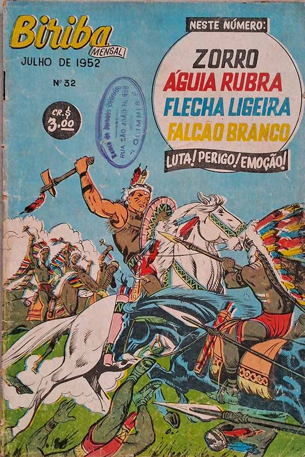 Biriba Mensal Nº 32.  Gibis antigos originais. Revistas em quadrinhos anos 50.  Editora: RGE / Rio Gráfica Editora. 