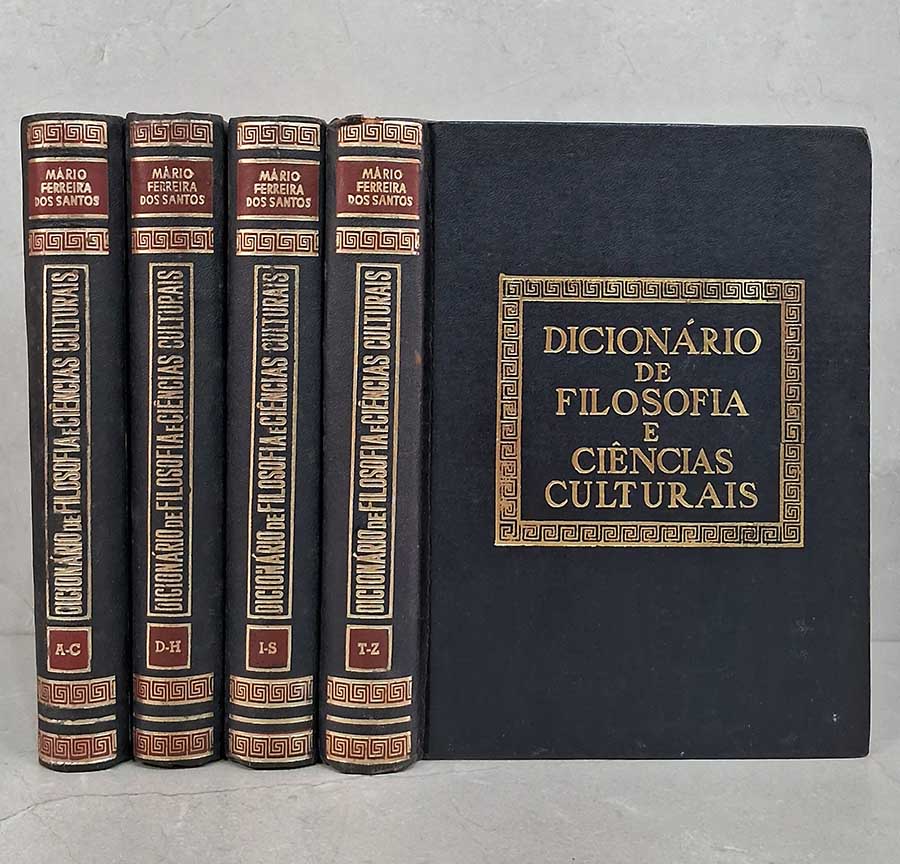 Dicionário de Filosofia e Ciências Culturais (4 Volumes).  Autor: Mário Ferreira dos Santos.  Livros Usados.  Editora: Matese. 