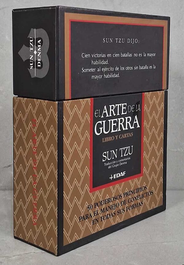 El Arte de la Guerra (Box Livro + Cartas).  Autor: Sun Tzu.    50 Poderosos princípios para o manejo de conflitos em todas as suas formas.  Livros usados/seminovos. Box.  Editora: EDAF. 