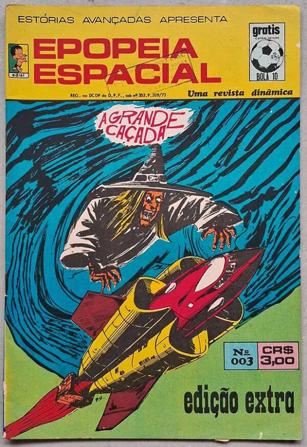 Epopeia Espacial (Estórias Avançadas Apresenta) número 3 Edição Extra.   Gibis antigos originais. Revistas em quadrinhos anos 70.  Editora: Edrel.  Ano de Edição: 1973. 