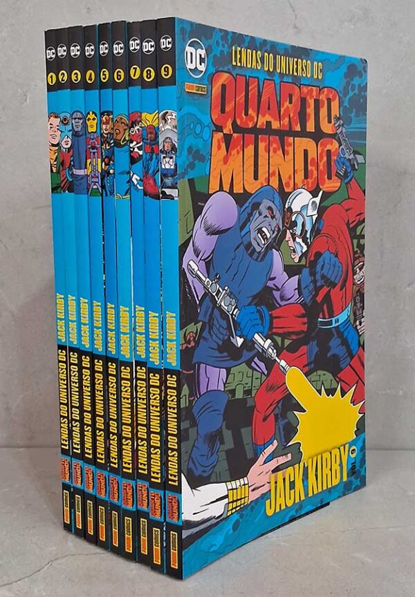 Lendas Do Universo DC: Quarto Mundo. Coleção completa com 9 Volumes.  Por Jack Kirby.  Graphic Novels seminovos. Coleções completas. DC Comics.  Editora: Panini. 