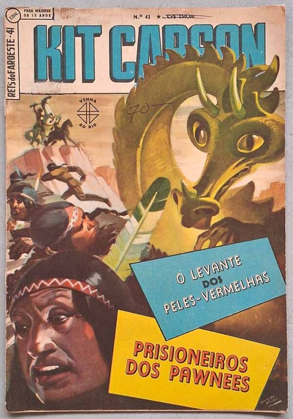 Reis do Faroeste 2ª Série Nr 41. Com Kit Carson.  Gibis antigos originais. Revistas em quadrinhos anos 60.  Editora: EBAL.  Edição: Fevereiro/1965. 