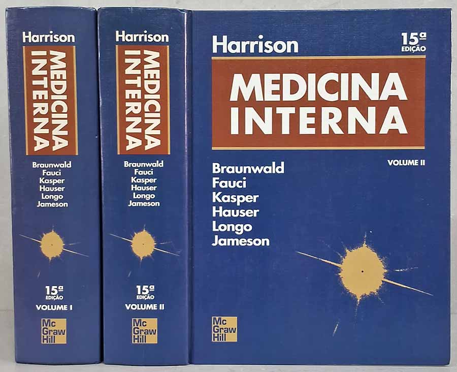 Harrison Medicina Interna: Volumes 1 e 2. 15ª Edição.  Tratando das principais áreas da engenharia e das ciências exatas.  Editores: Eugene Braunwald; Anthony S. Fauci; Dennis L. Kasper; Stephen L. Hauser; Dan L. Longo; J. Harry Jameson. 