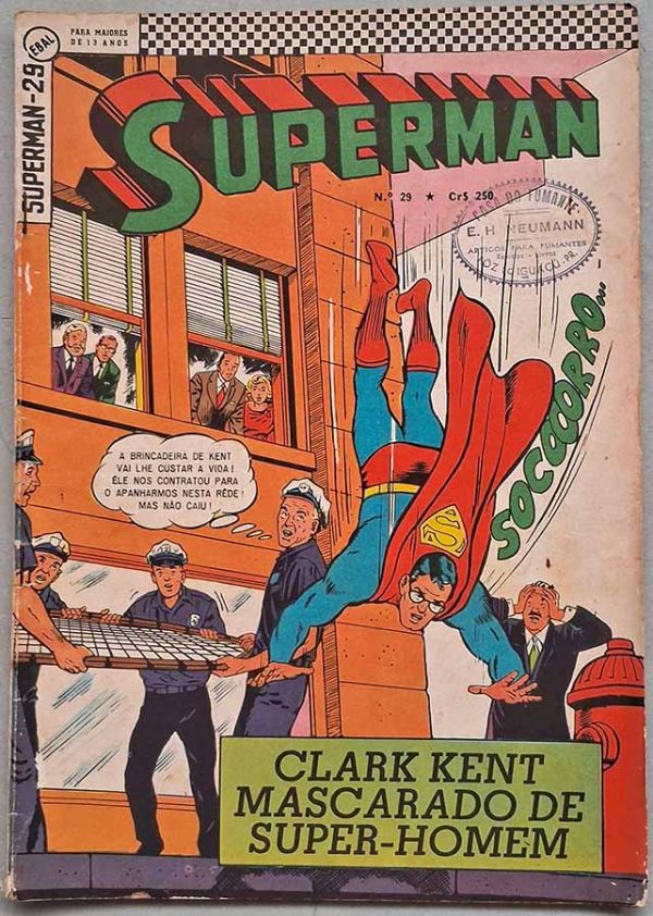 Superman 3ª Série Nº 29.  Gibis antigos. Super-Heróis, Super Homem. Revistas em quadrinhos anos 60.  Editora: EBAL.  Edição: Setembro/1966. 