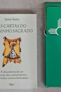 As Cartas do Caminho Sagrado.  Livro + 44 cartas.  Autor: Jamie Sams.  A descoberta do ser através dos ensinamentos dos índios norte-americanos. Livros Usados.  