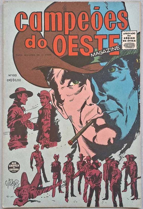 Campeões do Oeste #100. Com Kid Colt.  Gibis antigos originais. Revistas em quadrinhos anos 60.  Editora: RGE - Rio Gráfica Editora. 