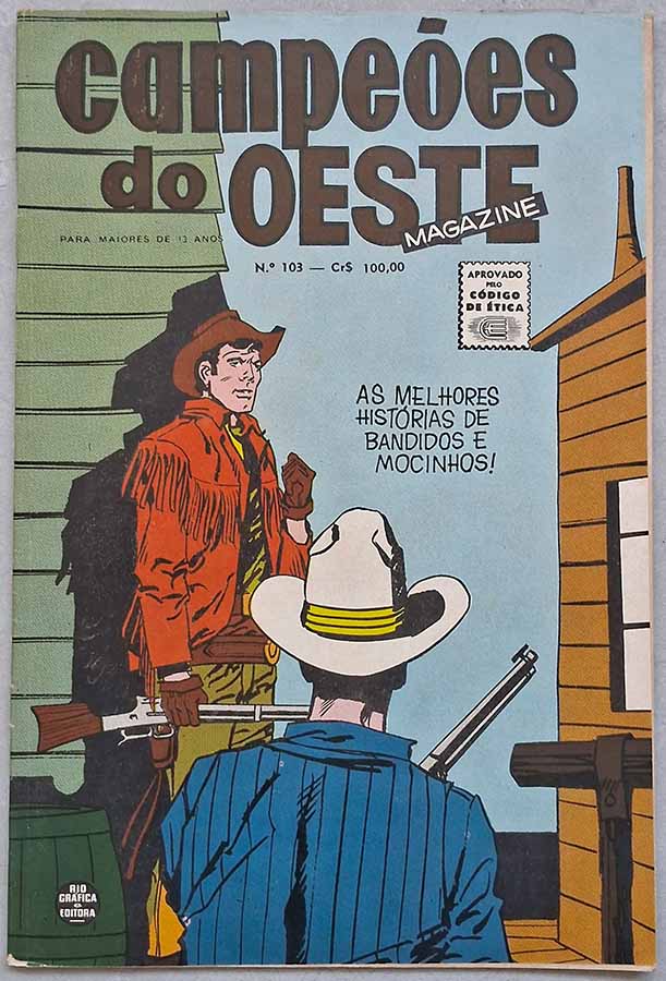 Campeões do Oeste #103. Com Kid Colt.  Gibis antigos originais. Revistas em quadrinhos anos 60.  Editora: RGE - Rio Gráfica Editora. 