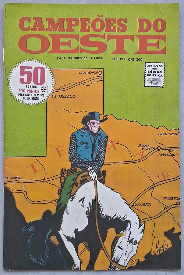 Campeões do Oeste #127. Com Kid Colt.  Gibis antigos originais. Revistas em quadrinhos anos 60.  Editora: RGE - Rio Gráfica Editora. 