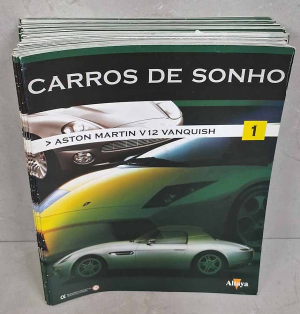 Carros de Sonho.  Coleção Completa com 50 Fascículos.  Os modelos mais luxuosos, potentes e espetaculares. Livros Usados/Seminovos. Coleções Completas. Automóveis.   Editora: Altaya. 