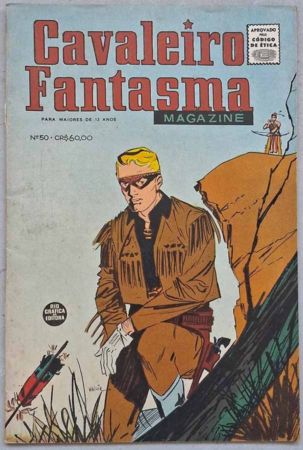 Cavaleiro Fantasma Magazine nº 50.  Gibis antigos originais. Revistas em quadrinhos anos 60. 