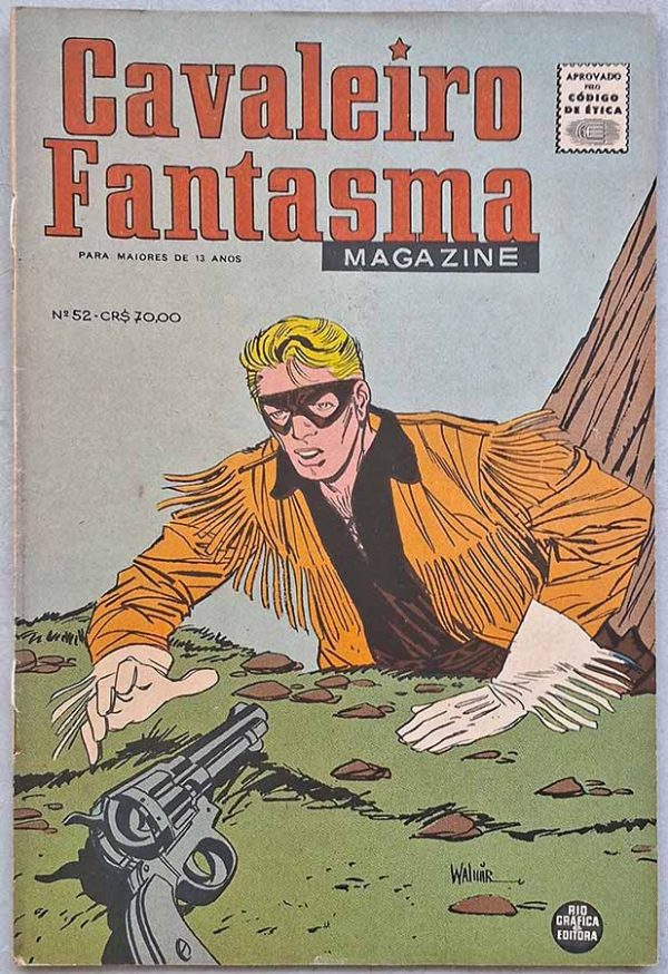 Cavaleiro Fantasma Magazine nº 52.  Gibis antigos originais. Revistas em quadrinhos anos 60. 