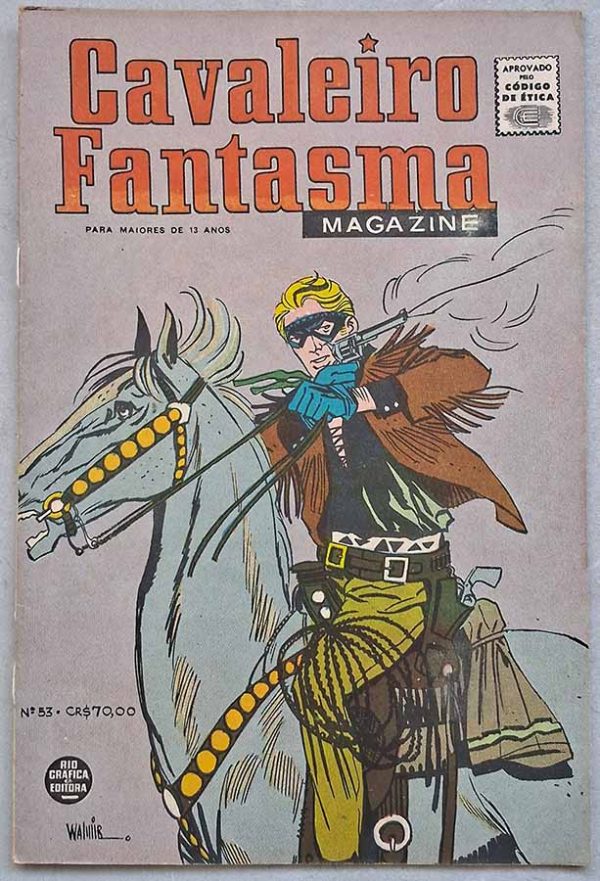 Cavaleiro Fantasma Magazine nº 53.  Gibis antigos originais. Revistas em quadrinhos anos 60. RGE.