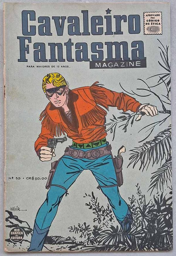 Cavaleiro Fantasma Magazine nº 55.  Gibis antigos originais. Revistas em quadrinhos anos 60. 