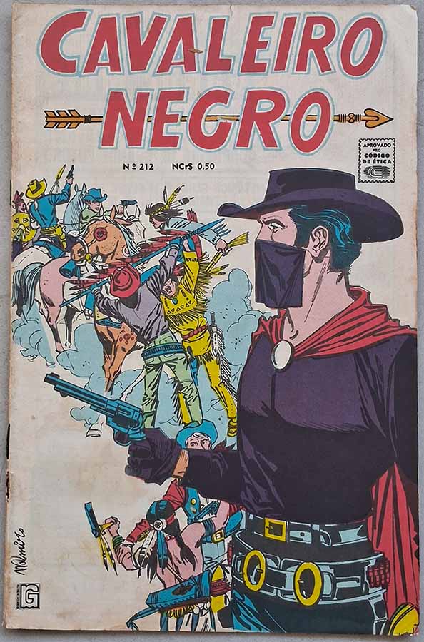 Cavaleiro Negro nº 213 Edição Colorida em A Impostora.  Gibis antigos originais. Revistas em quadrinhos anos 70.  Editora: RGE - Rio Gráfica Editora. 