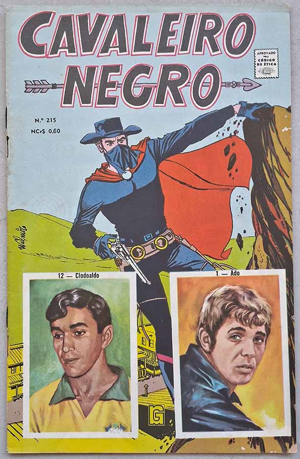 Cavaleiro Negro nº 215. Edição Colorida em O Vale Perdido.  Gibis antigos originais. Revistas em quadrinhos anos 70.  Editora: RGE - Rio Gráfica Editora. 