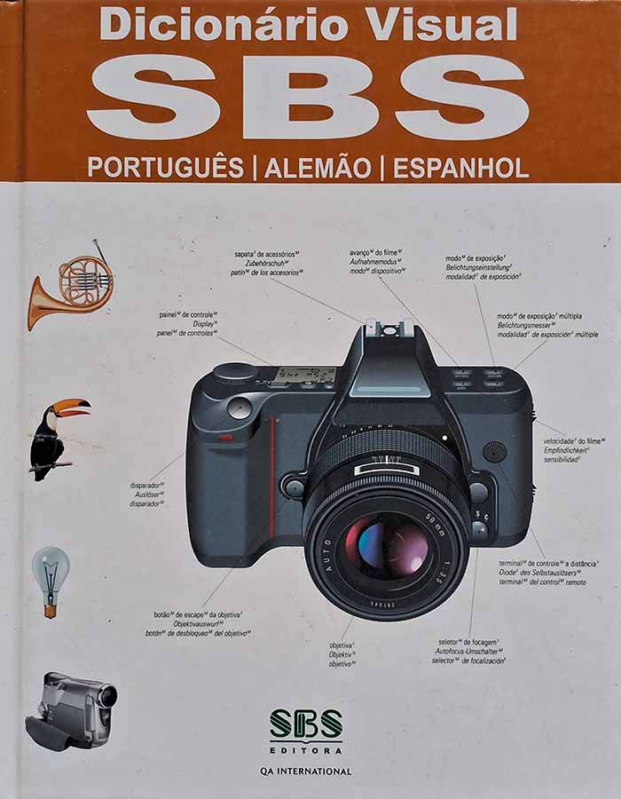 Dicionário Visual SBS Português Alemão Espanhol.  Autor: Diversos Autores.  Livros usados.  Editora: SBS. 