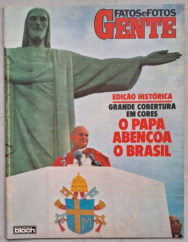 Revista Fatos e Fotos Gente nº 986. Capa: Papa Abençoa o Brasil.  Revistas antigas dos anos 80.  Editora: Bloch.  Edição: 14/Julho/1980. 