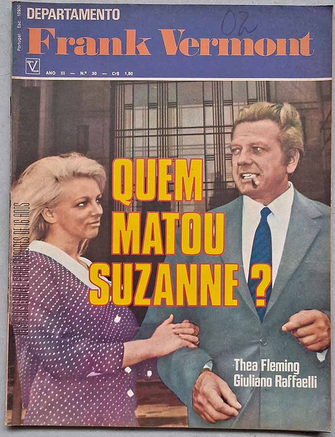 Revista Frank Vermont Nº 30. O rei da contra espionagem.  Revistas antigas de fotonovelas. Fotonovela Completa.  Editora: Vecchi.  Ano de Edição: 1972. 