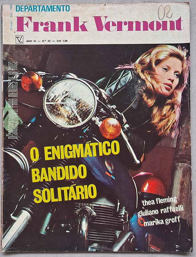 Revista Frank Vermont Nº 34. O rei da contra espionagem.  Revistas antigas de fotonovelas. Fotonovela Completa.  Editora: Vecchi. 