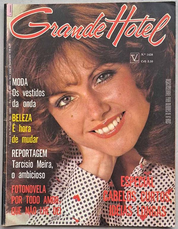 Revista Grande Hotel Nº 1438.  Fotonovela completa: Por todo amor que não lhe dei com Paola Pitti, Franco Gasparri, Marina Coffa, Enzo Colajacono, Gianni Vannicola.  Editora: Vecchi.   Edição: 24/Fevereiro/1975. 