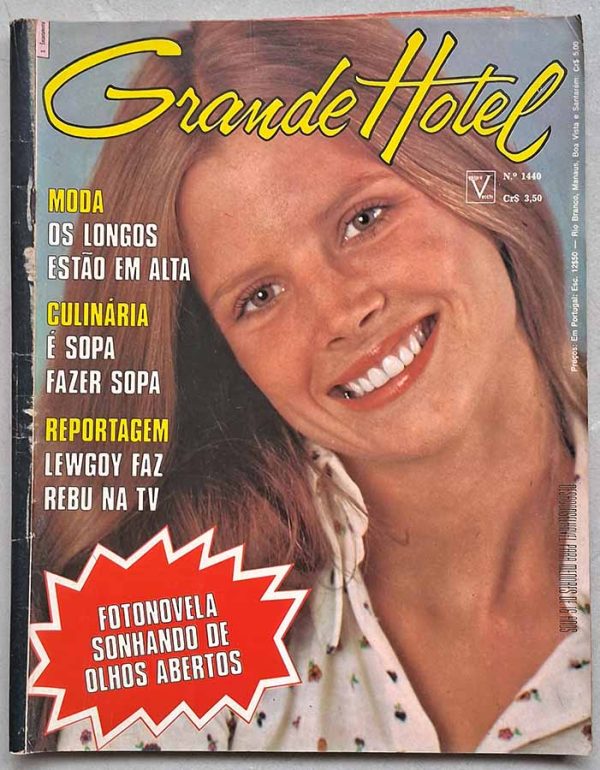 Revista Grande Hotel Nº 1440.  Fotonovela completa: Sonhando de Olhos Abertos com Claudia Rivelli, Franco Dani, Marina Coffa, Adriana Rame, Claudio de Renzi.  Editora: Vecchi.  