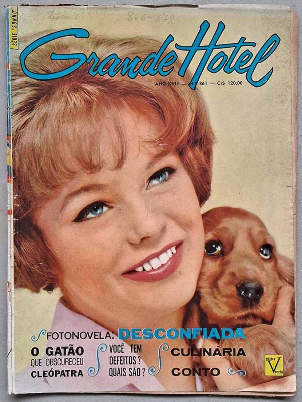 Revista Grande Hotel Nº 861.  Revistas antigas com fotonovelas dos anos 60. Fotonovelas completa: Desconfiada - Michela Roc, Vezio Sabatini, Sandro Quasimodo, Tina Di Pietro.