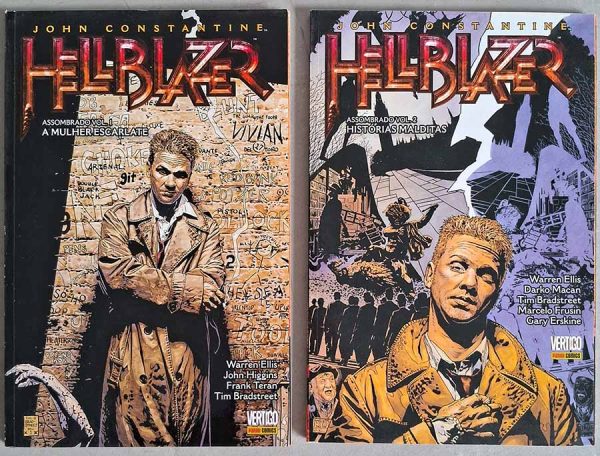 John Constantine, Hellblazer: Assombrado.  Série completa em 2 Volumes.  Artes: Warren Ellis e Outros.  Coleções completas de Gibis & HQs.  Editora: Panini Comics. 