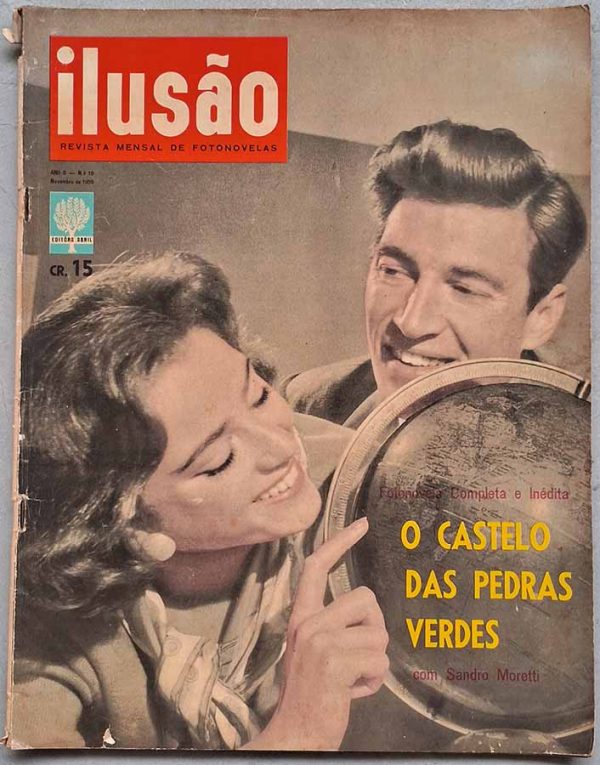 Revista Ilusão nº 19. Fotonovela completa: O Castelo das Pedras Verdes.  Revistas antigas dos anos 50.  Editora: Abril.  Edição: Novembro/1959. 