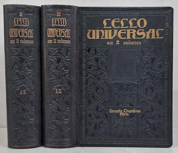 Lello Universal em 2 Volumes.  Dicionário Enciclopédico Luso Brasileiro.  Autores: João Grave; Coelho Neto.  Livros Usados. Dicionários.  Editora: Livraria Chardron. 