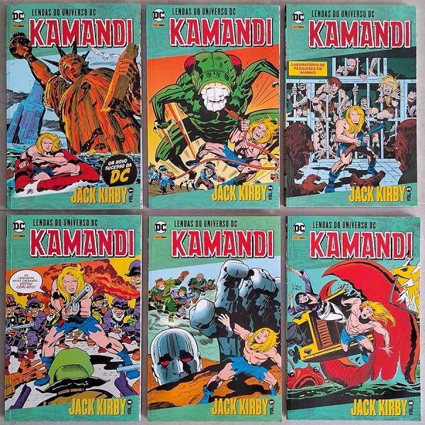 Coleção Lendas do Universo DC: Kamandi.  Coleção completa em 6 Volumes. Artes: Jack Kirby.  Coleções completas de Gibis & HQs. Gibis da DC Comics. 