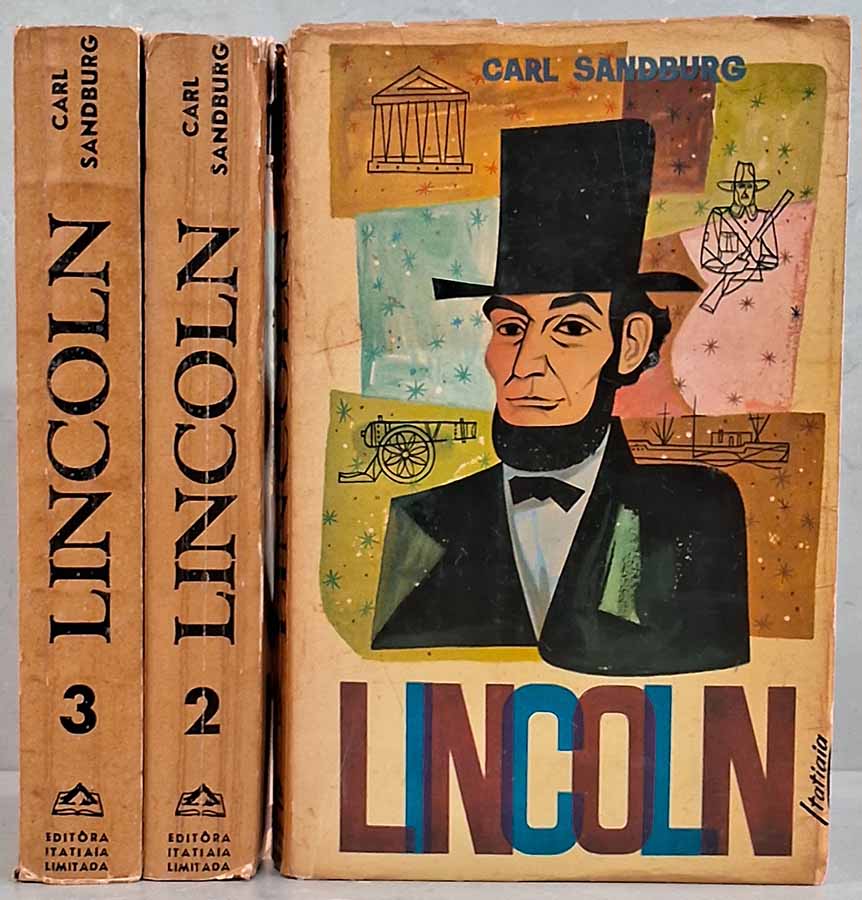 Lincoln: os anos da pradaria, os anos da guerra.  Obra completa em 3 Volumes.  Livros Usados. Livros Raros. Biografias.  Editora: Itatiaia.