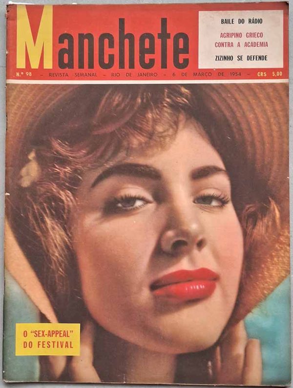 Revista Manchete nº 98. Capa: Ektachrome de Salomão Scliar.  Revistas antigas dos anos 50.  Editora: Bloch.  Edição: 06/03/1954. 