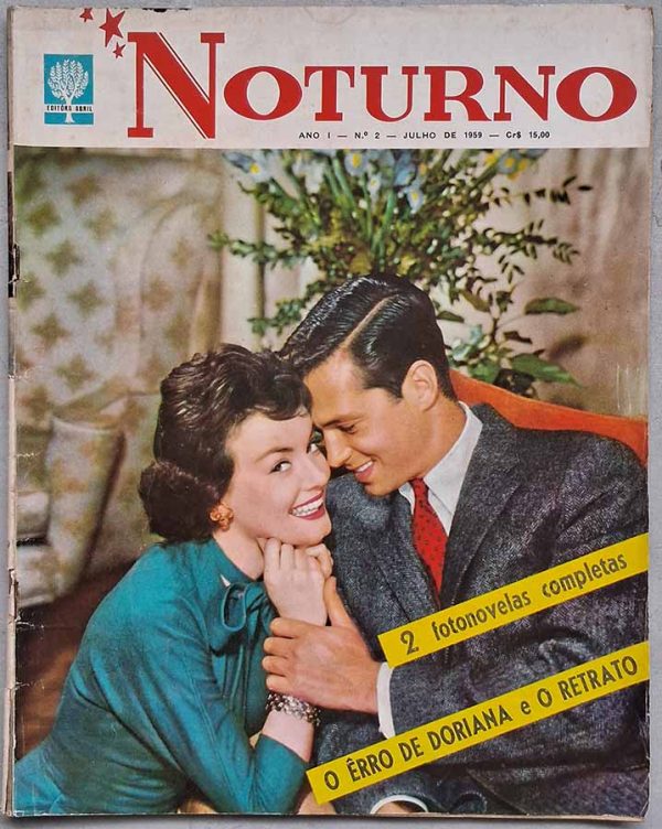 Revista Noturno Nº 2. Fotonovelas COMPLETAS.  Revistas antigas de fotonovelas.  Editora: Abril.  Edição: Julho/1959. 