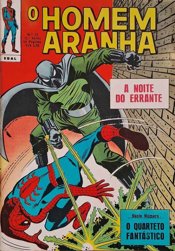 O Homem Aranha 1ª Série Nº 37.  Gibis Antigos. Revistas em quadrinhos anos 70. História de Stan Lee. Desenhos por John Buscema. Editora: EBAL.  Edição: Junho/1972. 