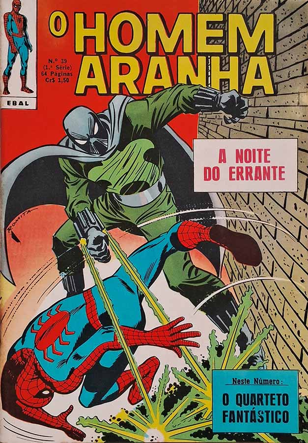 O Homem Aranha 1ª Série Nº 37.  Gibis Antigos. Revistas em quadrinhos anos 70. História de Stan Lee. Desenhos por John Buscema. Editora: EBAL.  Edição: Junho/1972. 