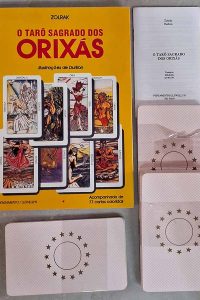 O Tarô Sagrado dos Orixás: Livro + Baralho.  Obra completa com livro e baralho.  Autor: Zolrak.  Livros Usados.  Ano de Edição: 2015.